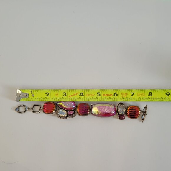 Handcrafted AKR Amy Kahn Russell Sterling Silver Multicolor Gemstone Bracelet - Picture 8 of 8
